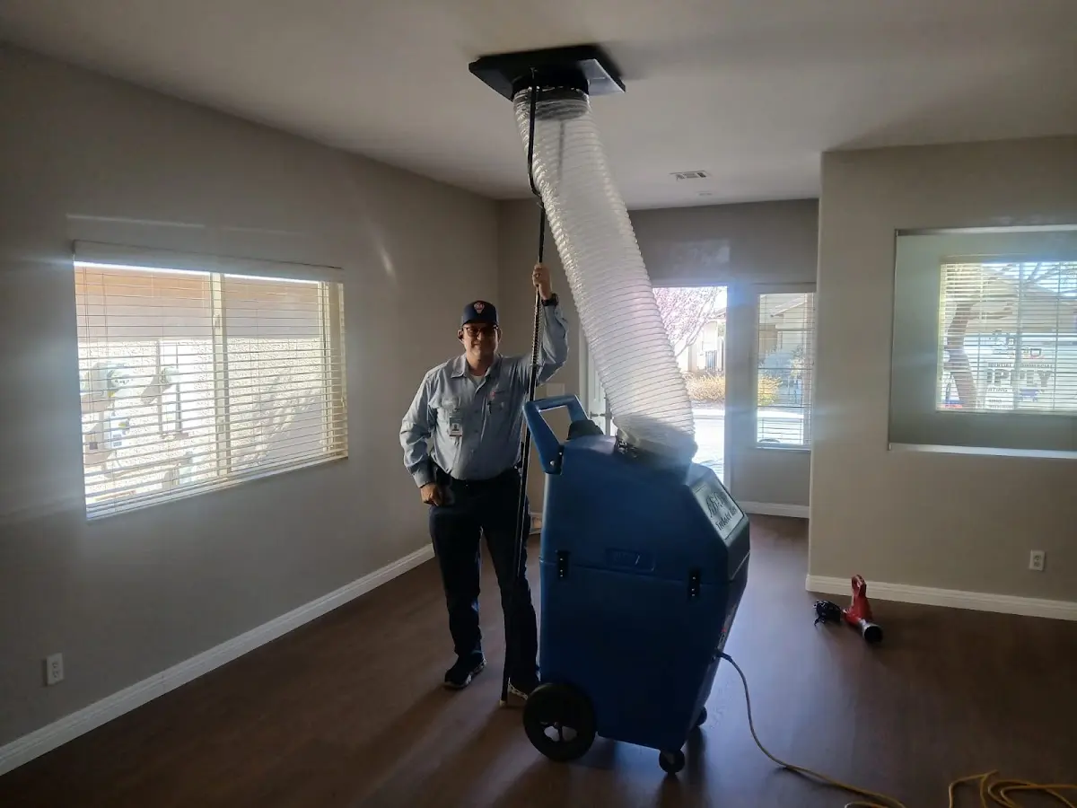 Professional Dryer Vent Cleaning work inside a Clearfield home